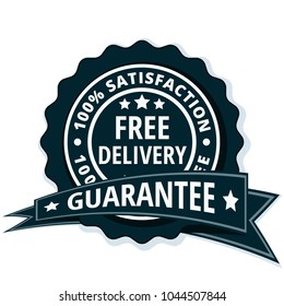 Free Delivery Guarantee label illustration