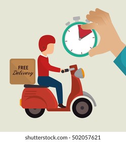 free delivery guy ride motorcycle icons