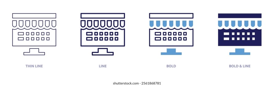 Free delivery icon in 4 different styles. Thin Line, Line, Bold, and Bold Line. Duotone style. Editable stroke.