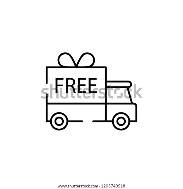 free delivery icon. Element of cyber monday icon\
for mobile concept and web apps. Thin line free delivery icon can\
be used for web and\
mobile