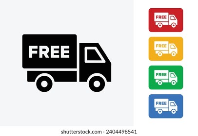 Free Delivery Icon Flat Graphic Design