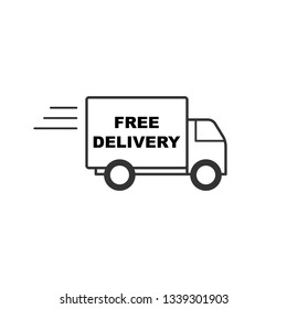 Free Delivery Icon. Gratis Deliver Symbol for Infographics, Design Elements, Websites, Presentation and Application - Vector.   