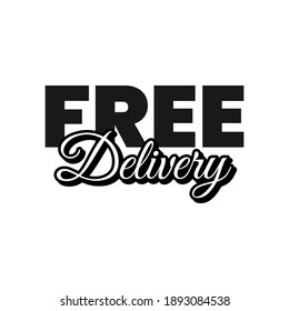 Free delivery icon label design vector