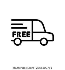 free delivery icon line style