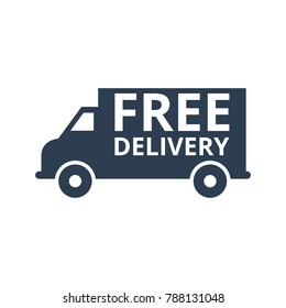 Free delivery icon on white background. Vector illustration