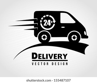 Free delivery icon over white  background vector illustration