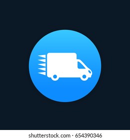 free delivery icon, pictogram with car