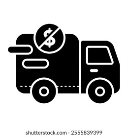 Free delivery icon. free delivery, shipping, transportation, cargo, online shopping, shop, truck, package, logistic. Vector icon illustration