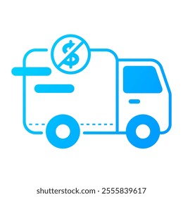 Free delivery icon. free delivery, shipping, transportation, cargo, online shopping, shop, truck, package, logistic. Vector icon illustration