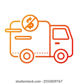 Free delivery icon. free delivery, shipping, transportation, cargo, online shopping, shop, truck, package, logistic. Vector icon illustration