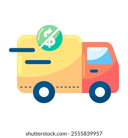 Free delivery icon. free delivery, shipping, transportation, cargo, online shopping, shop, truck, package, logistic. Vector icon illustration