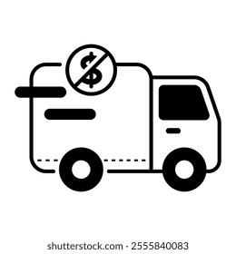 Free delivery icon. free delivery, shipping, transportation, cargo, online shopping, shop, truck, package, logistic. Vector icon illustration