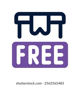 free delivery icon. vector dual tone icon for your website, mobile, presentation, and logo design.