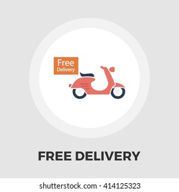 Free Delivery icon vector. Flat icon isolated on the white background. Editable EPS file. Vector illustration.