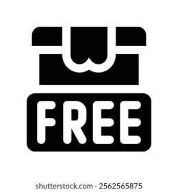 free delivery icon. vector glyph icon for your website, mobile, presentation, and logo design.