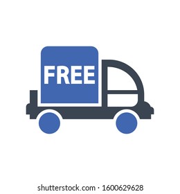 Free delivery icon, Vector graphics
