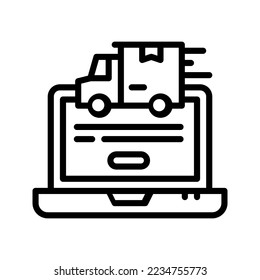 plantilla de logotipo de ilustración de vector de icono de entrega libre aislado en fondo blanco