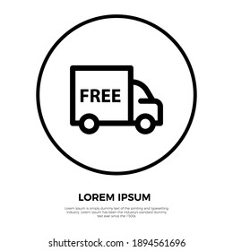 Vector de icono de entrega libre. Icono de paquete. Ilustración vectorial Eps 10.