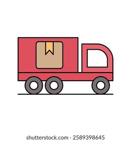 free delivery icon with white background vector stock illustration