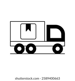 free delivery icon with white background vector stock illustration