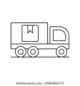 free delivery icon with white background vector stock illustration