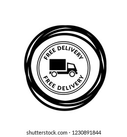 free delivery icon,emblem, label, badge,sticker, logo. Designed for your web site design, logo, app, UI
