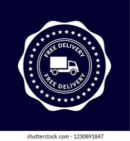 free delivery icon,emblem, label, badge,sticker, logo. Designed for your web site design, logo, app, UI