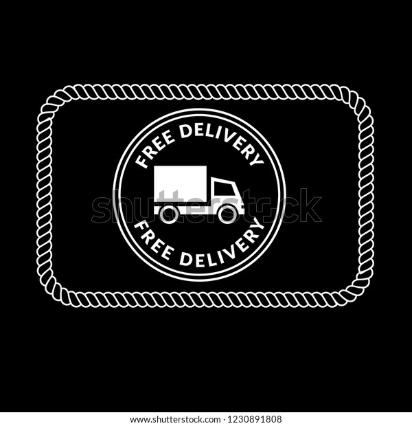 free delivery icon,emblem,\
label, badge,sticker, logo. Designed for your web site design,\
logo, app, UI