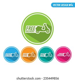 Free delivery icons set. vector