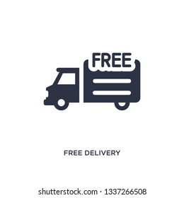 free delivery isolated icon. Simple element illustration from delivery and logistics concept. free delivery editable logo symbol design on white background. Can be use for web and mobile.