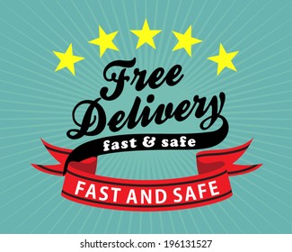 free delivery label