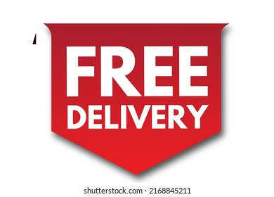 Free Delivery label banner vector 