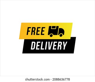 free delivery label graphic design element