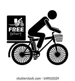 free delivery label over white background vector illustration 