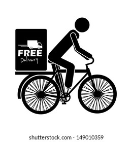 free delivery label over white background vector illustration 
