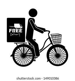 free delivery label over white background vector illustration 