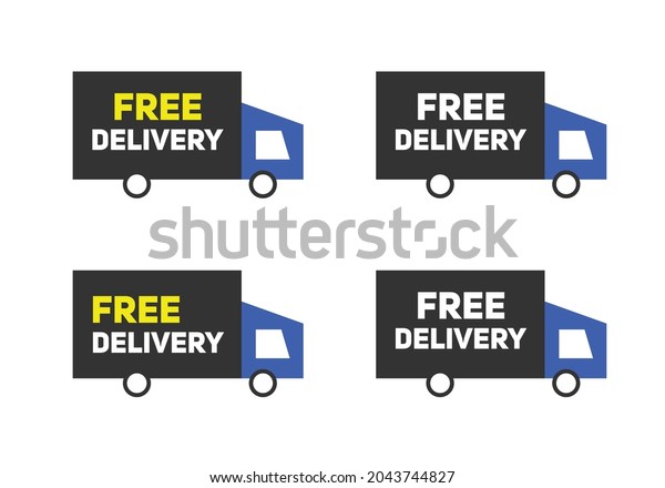Free delivery label
sign icon template