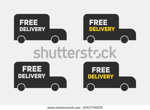 Free delivery label\
sign icon template