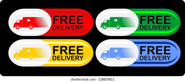 Free delivery Label, vector