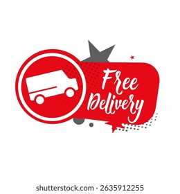 free delivery label - vector illustration	