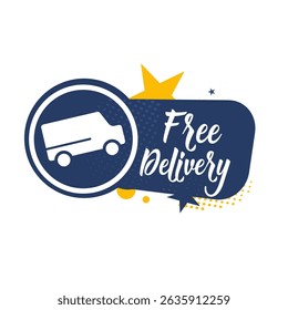 free delivery label - vector illustration	