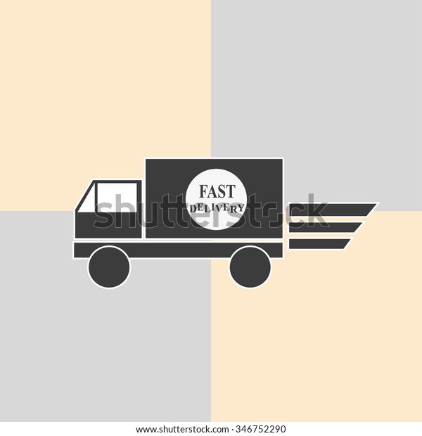 free delivery labels over gray and brown
background vector
illustration