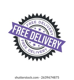 Free Delivery Letter Rubber Stamp Vector Design Template