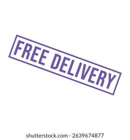 Free Delivery Letter Rubber Stamp Vector Design Template