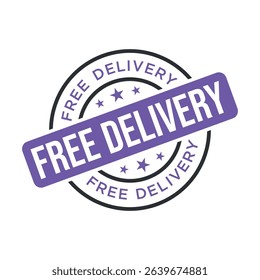 Free Delivery Letter Rubber Stamp Vector Design Template