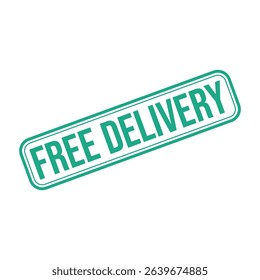 Free Delivery Letter Rubber Stamp Vector Design Template