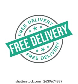 Free Delivery Letter Rubber Stamp Vector Design Template