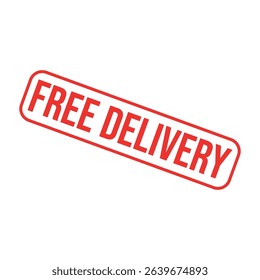 Free Delivery Letter Rubber Stamp Vector Design Template
