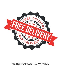 Free Delivery Letter Rubber Stamp Vector Design Template