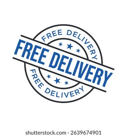 Free Delivery Letter Rubber Stamp Vector Design Template